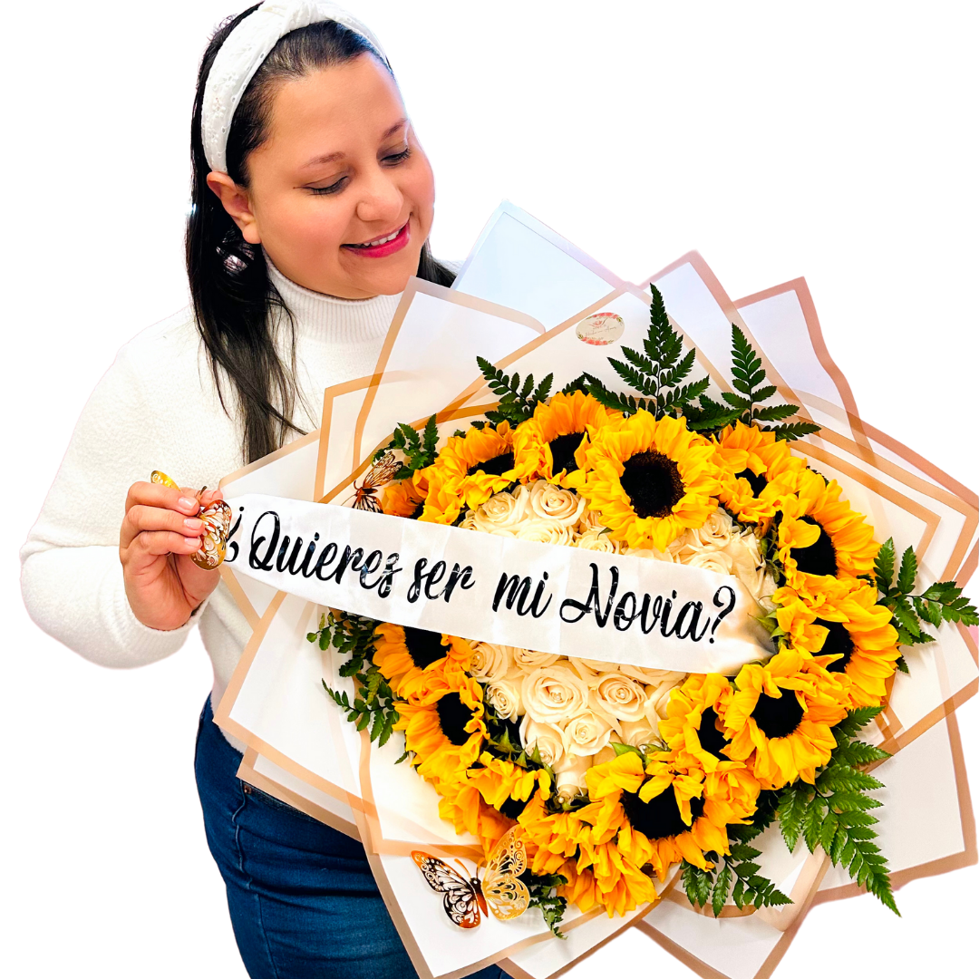 Sunflower Surprise Buchón – A Unique and Romantic Gesture