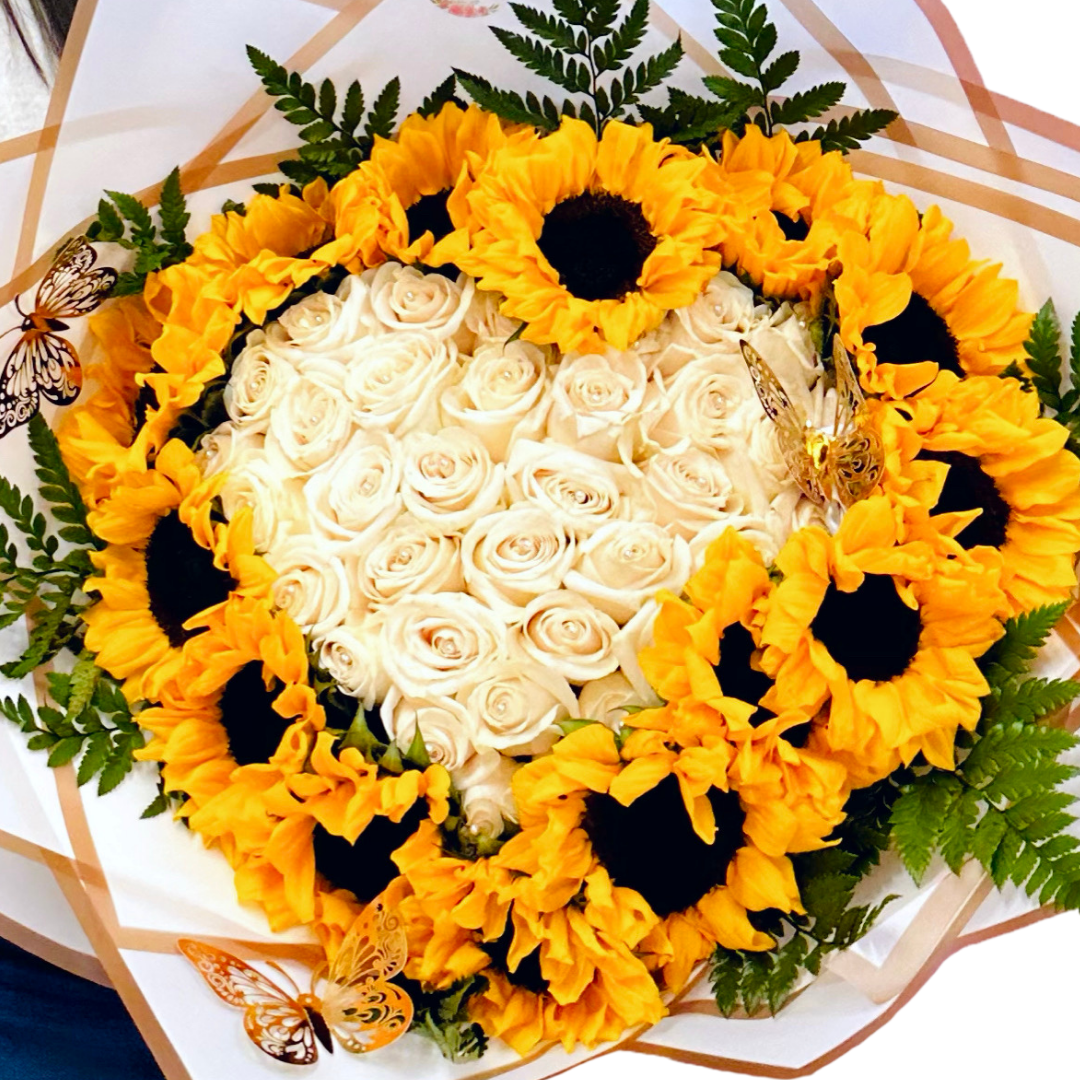 Sunflower Surprise Buchón – A Unique and Romantic Gesture