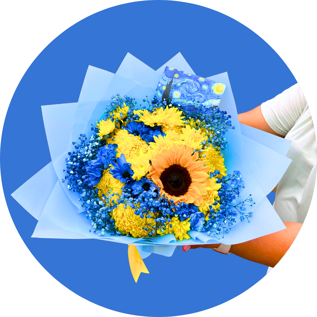 The Starry Night Bouquet – A Masterpiece in Floral Form