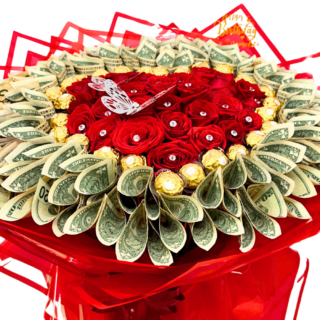 Millionaire Heart Buchón – A Luxurious Heart of Roses & Elegance