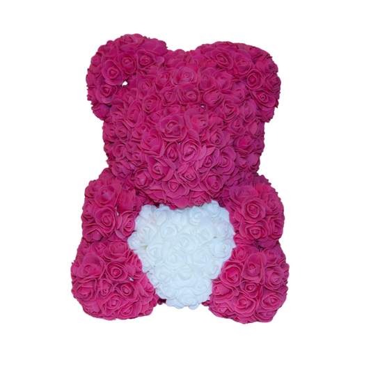 Rose Teddy Bear | Fucsia